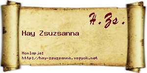 Hay Zsuzsanna névjegykártya