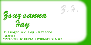 zsuzsanna hay business card